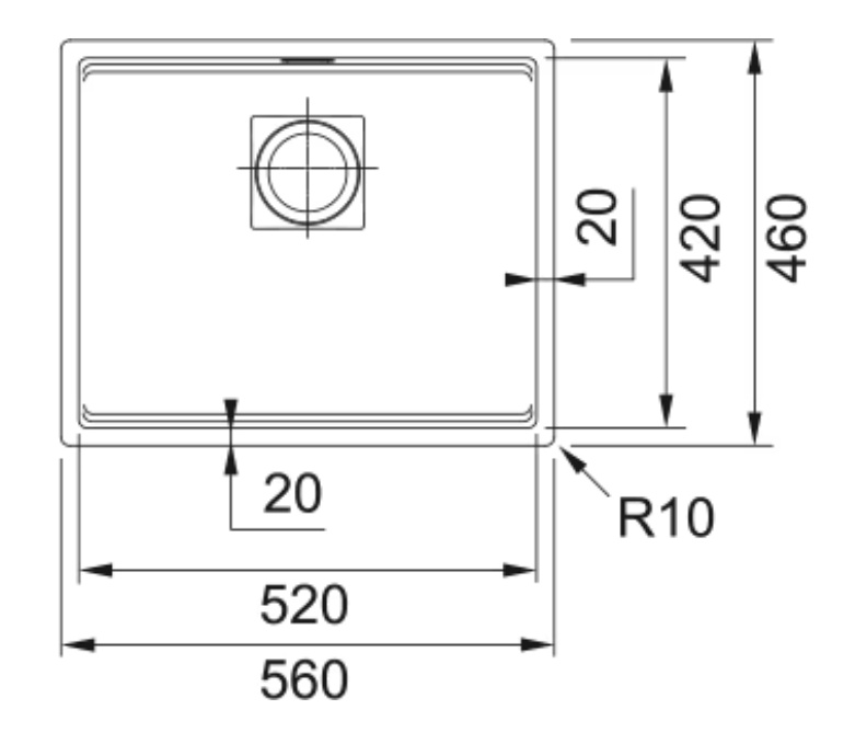 Мойка KNG 110-52 черный матовый вент-автомат