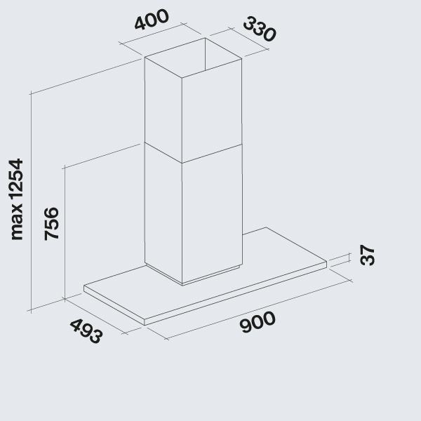 Островная вытяжка ZENITH NRS ISOLA 90 +KACL.127