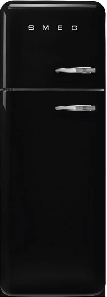 SMEG FAB30LBL6 Отдельностоящий двухдверный холодильник, стиль 50-х годов, 60 см, черный, петли слева