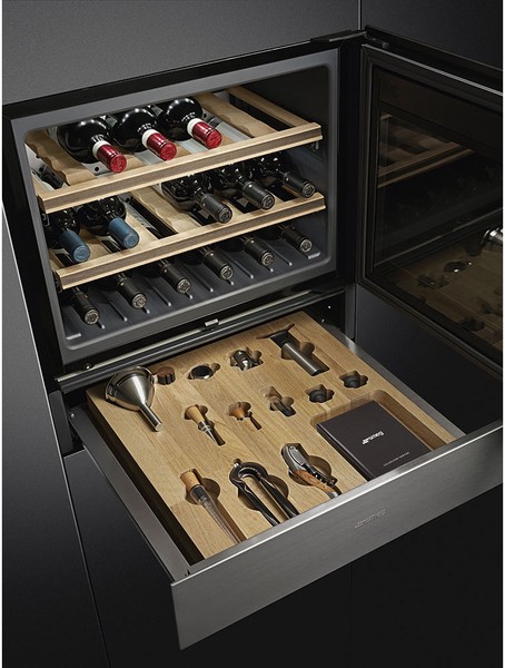 Ящик сомелье Classica Нержавеющая сталь, обработка против отпечатков пальцев SMEG CPS315X