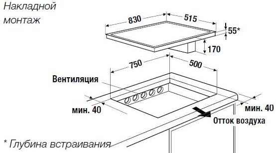 Индукционная варочная панель с вытяжкой Kuppersbusch KMI 8500.0 SR Copper (отгружается KMI 8500.0 SR