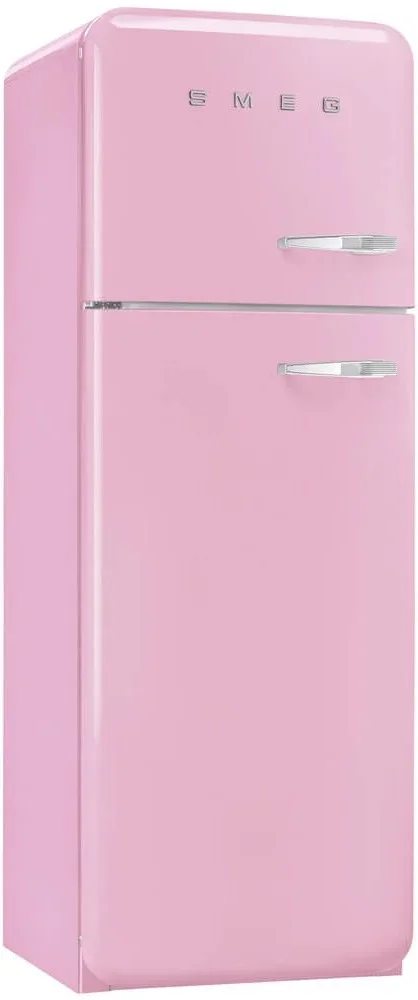 SMEG FAB30LPK6 Отдельностоящий двухдверный холодильник, стиль 50-х годов, 60 см, розовый, петли слев