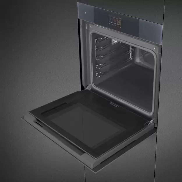 SMEG SOP6104TPG Многофункциональный духовой шкаф с пиролизом, 60 см, 10 функций, цвет Neptune Grey