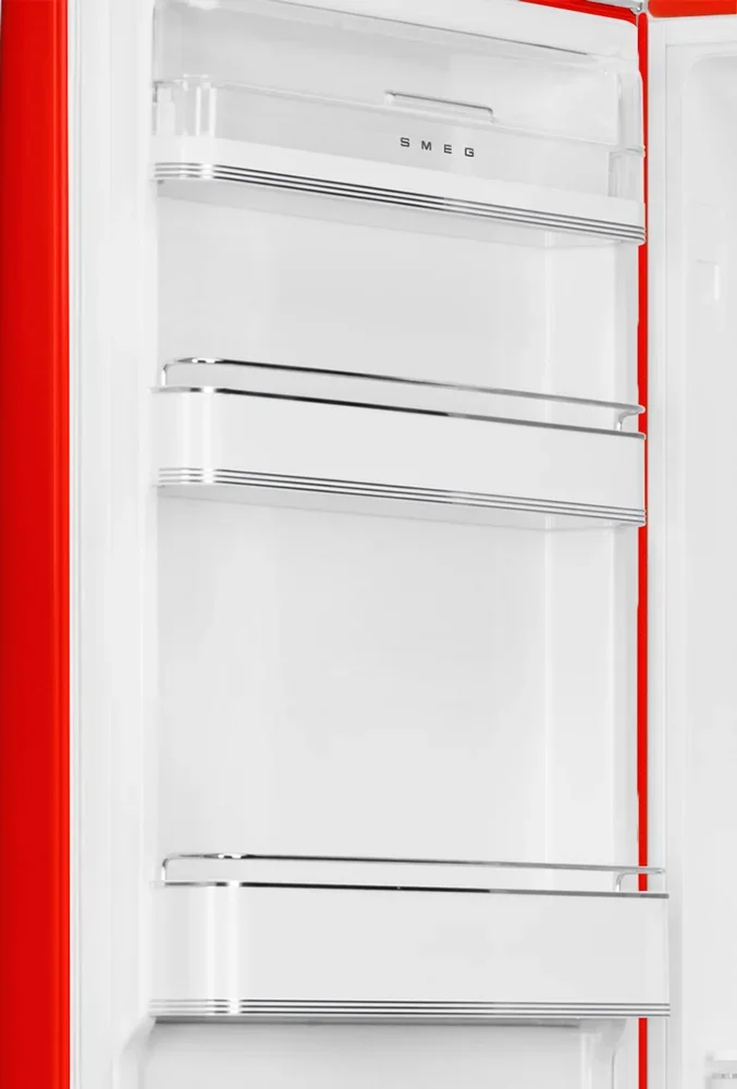 SMEG FAB32LRD6 Отдельностоящий двухдверный холодильник, стиль 50-х годов, 60 см, красный, No-frost, 